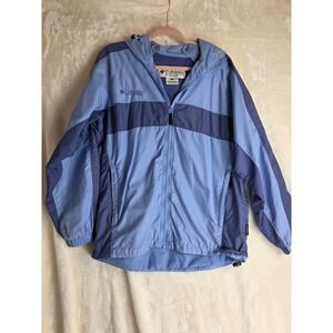 Columbia Sportswear Company‎ Women's Blue Purple Colorblock Hooded Windbreaker